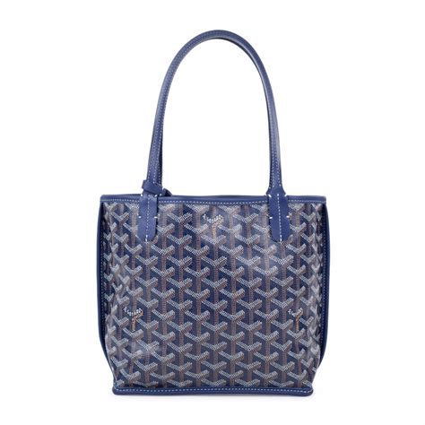 goyard blue mini anjou|goyard anjou mini tote bag.